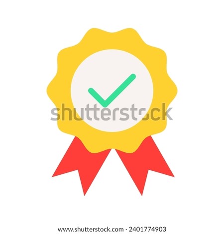 Rosette Stamp Icon Vector Design Template. Editable Stroke. vector illustration on white background