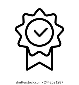 Rosette Stamp Icon vector on white background