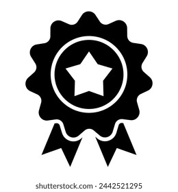 Rosette Stamp Icon vector on white background