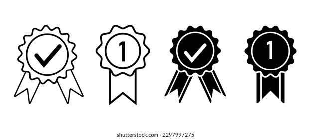 rosette vector for aprove or certified award