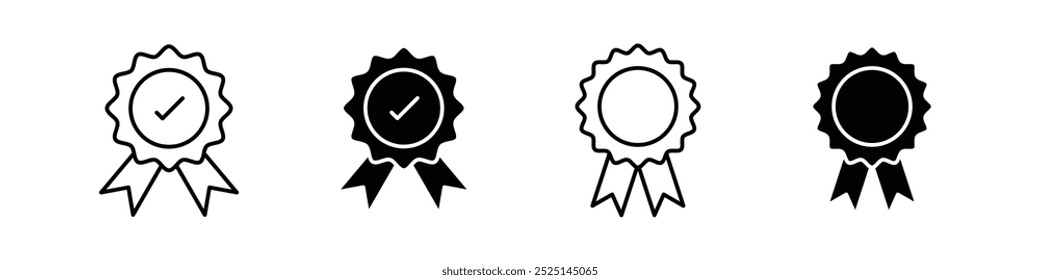 Rosette vector filled and outlined iconss collection