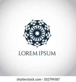 Rosette vector illustration (logo, sign, symbol, icon)