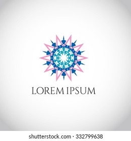 Rosette vector illustration (logo, sign, symbol, icon)
