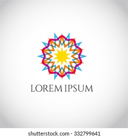Rosette vector illustration (logo, sign, symbol, icon)