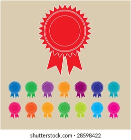 Rosettes in a range of colors