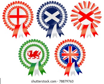 Rosettes to represent United Kingdom of Great Britain and Northern Ireland