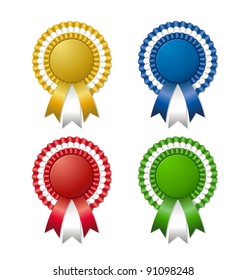 Rosettes with ribbon