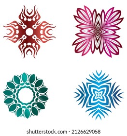 Rosettes Fijados En Color Metálico