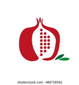 Rosh hashana card - Jewish New Year. Pomegranate vector illustration