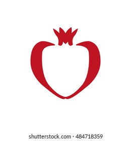Rosh hashana card - Jewish New Year. Pomegranate vector illustration