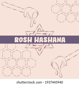 Rosh hashana malen judaism Wallpaper image symbol - Vektorgrafik