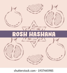 Rosh hashana draw judaism wallpaper image icon - Vector