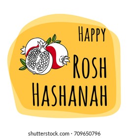 Rosh Hashana - jewish new year - vector greeting card set design with hand drawing elements