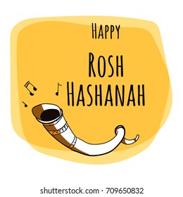 Rosh Hashana - jewish new year - vector greeting card set design with hand drawing elements