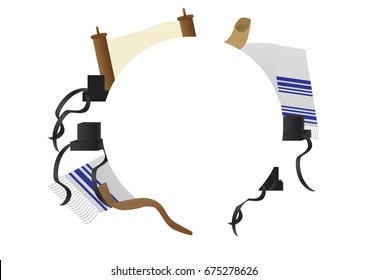 Rosh Hashana and Yom Kippur Jewish holiday background