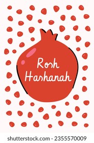 Rosh Hashanah Feier. Rosh Hashanah Hintergrund. Übersetzung aus Hebräisch - Frohes neues Jahr. Jüdisches Neujahrskonzept. Vektorgrafik. Poster, Banner, Grußkarte, Einladungskarte. Shana tova.