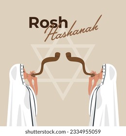 Rosh Hashanah concept illustration, shana tova