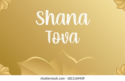 Rosh Hashanah holiday greeting card design, traditional symbol (jewish new year) vector illustration.