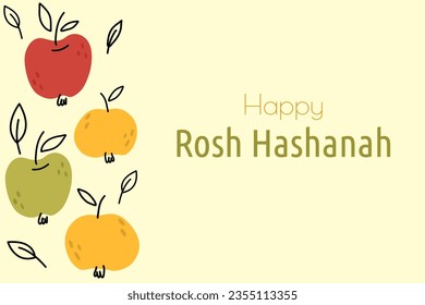 Rosh Hashanah Jüdische Neujahrskarte.Poster, Postkarte, Poster, Banner-Vorlage