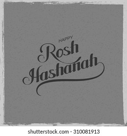 Rosh Hashanah. Jewish New Year. Holiday Vector Illustration With Lettering Composition