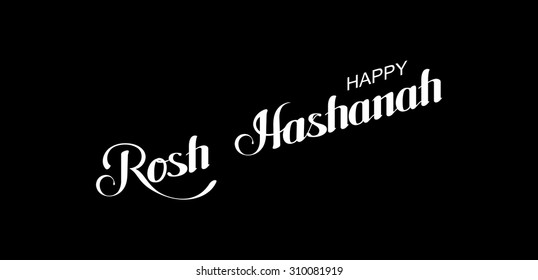 Rosh Hashanah. Jewish New Year. Holiday Vector Illustration With Lettering Composition