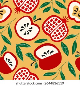 Rosh Hashanah pattern hand drawn cute stye