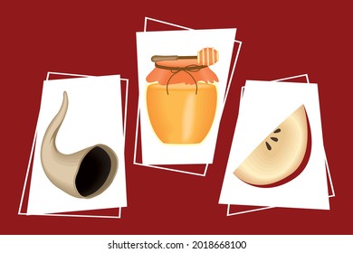 rosh hashanah set three icons