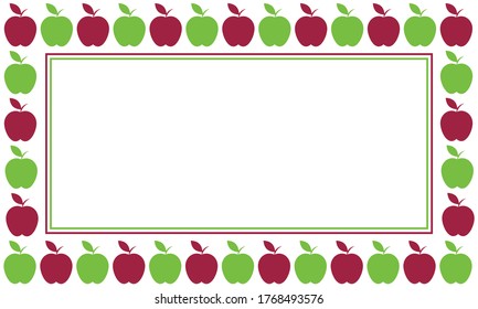 Rosh Hashanah, Shana Tova, Apples, Apples frame, Apples background, apples red and green