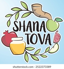 Rosh hashanah, shana tova, banner.