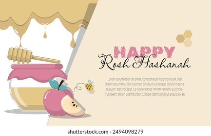 Rosh Hashanah template with celebratory elements