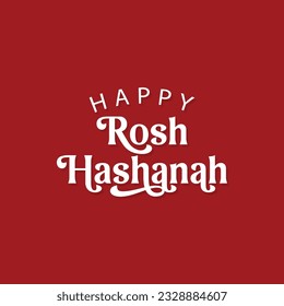 Rosh Hashanah vector lettering. Jewish holiday. Happy new year in Hebrew. Template for postcard or invitation card, poster, banner. Vector illustration.