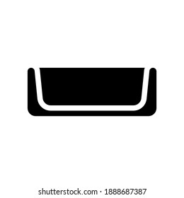 rosin for violin glyph icon vector. rosin for violin sign. isolated contour symbol black illustration