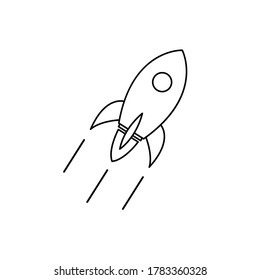 Rosket icon , start up rocket . Rocket symbol on a white background. Vector illustration
