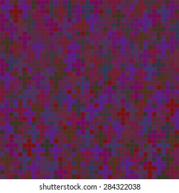 ross patterned mosaic. Multicolor squares in purple color effect.