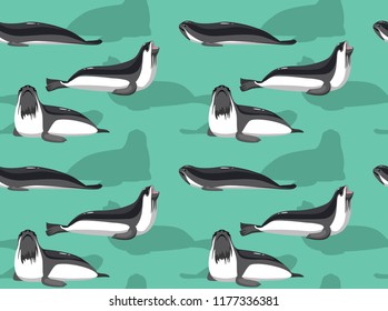 Ross Seal Cartoon Background Seamless Wallpaper