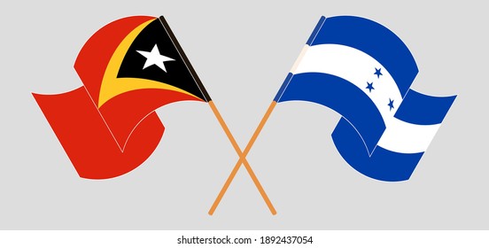 rossed flags of East Timor and Honduras