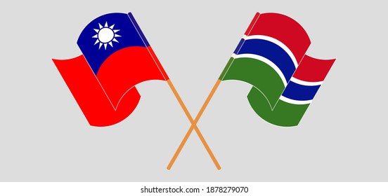 rossed flags of Taiwan and the Gambia