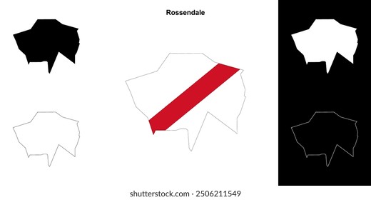 Conjunto de mapa de esquema en blanco de Rossendale