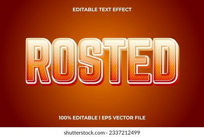 rosted 3d editable text effect, template with 3d style use for logo and business brand