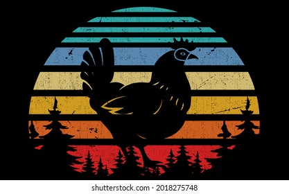 Roster chicken free vector design for T-shirt