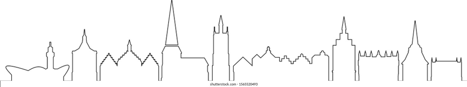 Rostock City Skyline Vector Silhouette