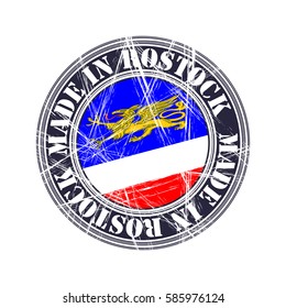 Rostock city vector grunge rubber stamp