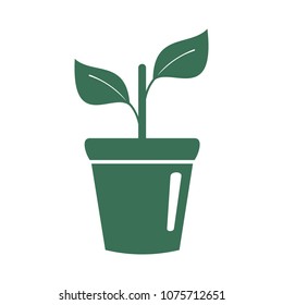 Rostock. A flower in a pot. House plant. Icon. Vector stock illustration isolated on white background.