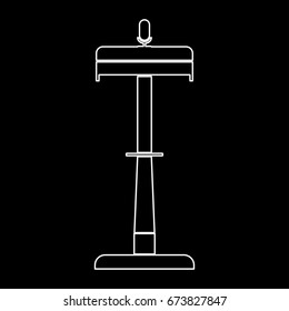 Rostrum with one microphone icon .