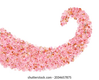 Rosy gold beads confetti placer vector illustration. Rhythmic gymnastics dress sequins background. Festive lustering bead elements party decoration. Theater costume paillettes.
