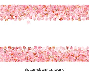 Rosy gold foil confetti scatter vector background. International Women's Day March 8th card background. Bright glossy tinsel elements party decor. Confetti for Mother's day.