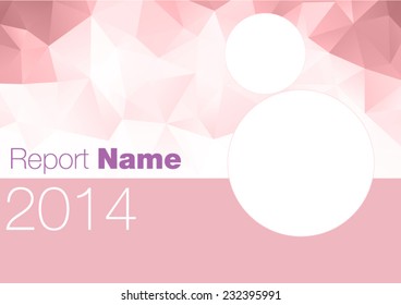 rosy horizontal report cover template