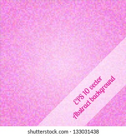 Rosy and violet mosaic abstract pixel background, vector