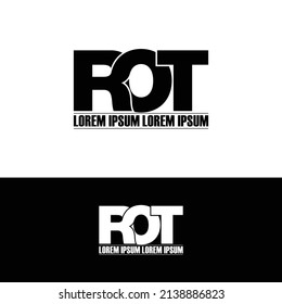 ROT letter monogram logo design vector