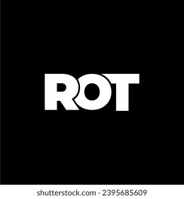ROT letter monogram typography logo vector